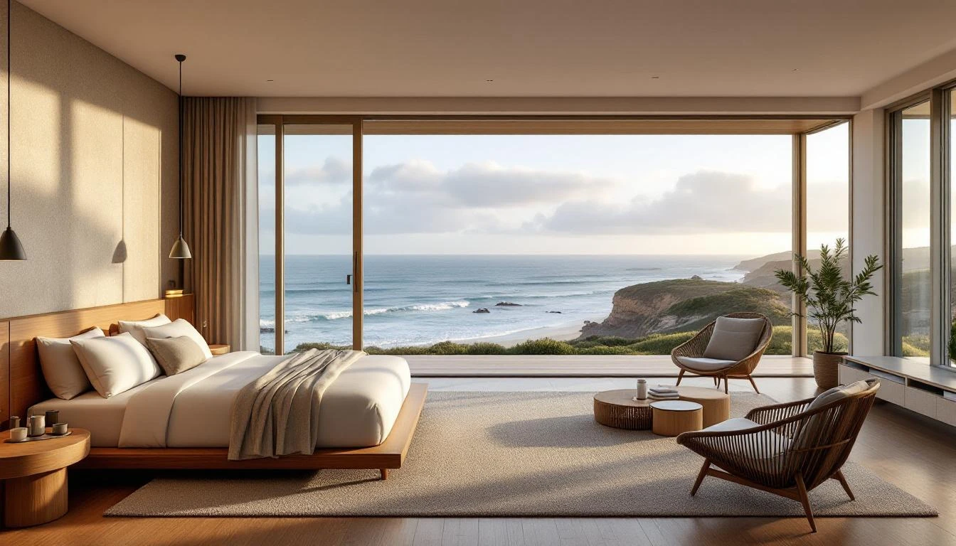 Luxury hiking lodge interior near the Great Ocean Walk