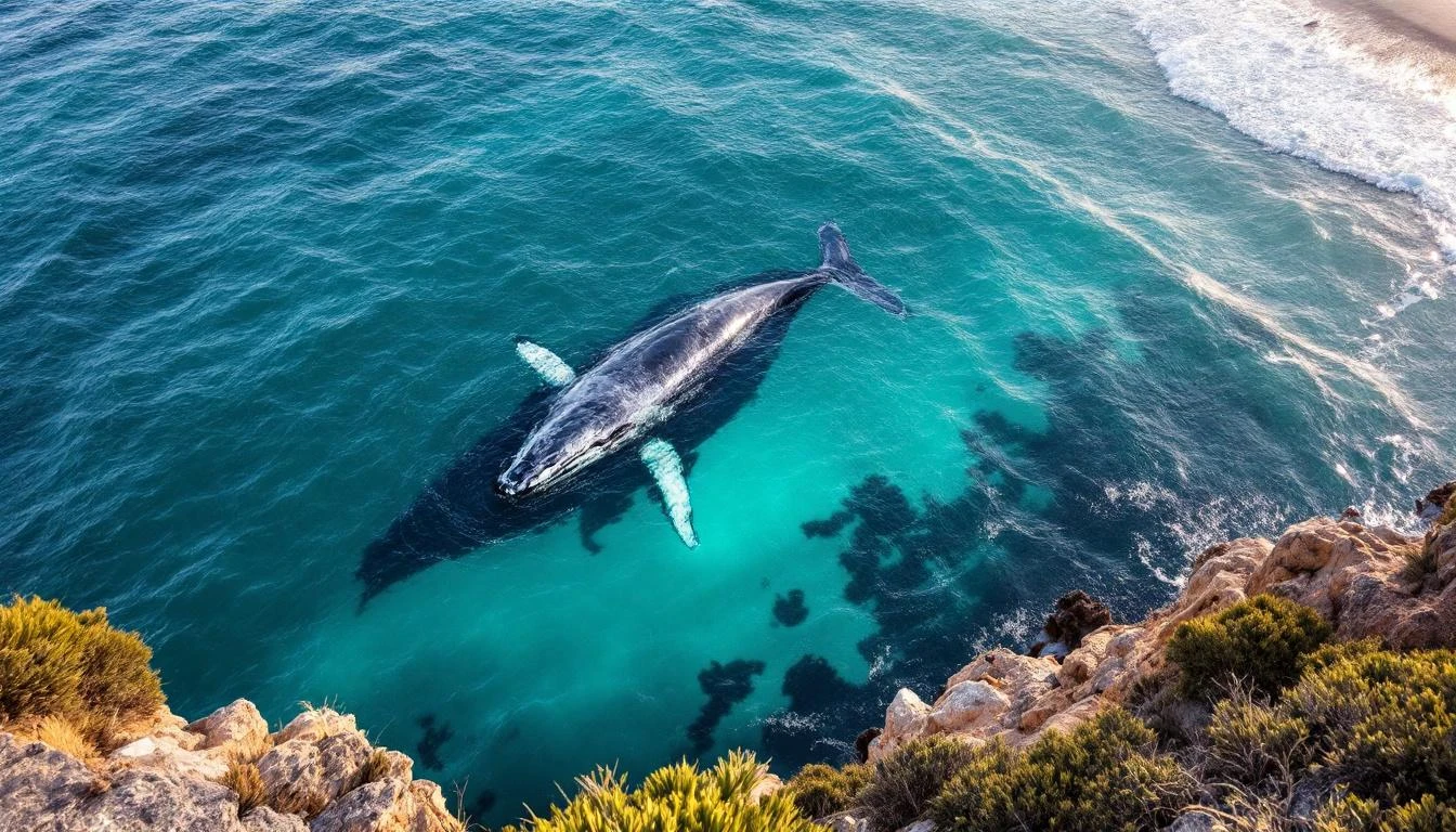 Southern right whale and calf at Logans Beach Warrnambool