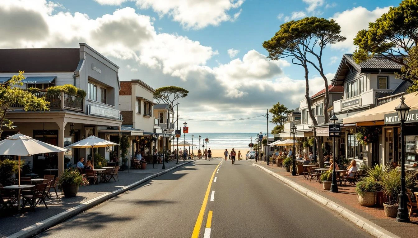 Mountjoy Parade café strip in Lorne along the Great Ocean Road