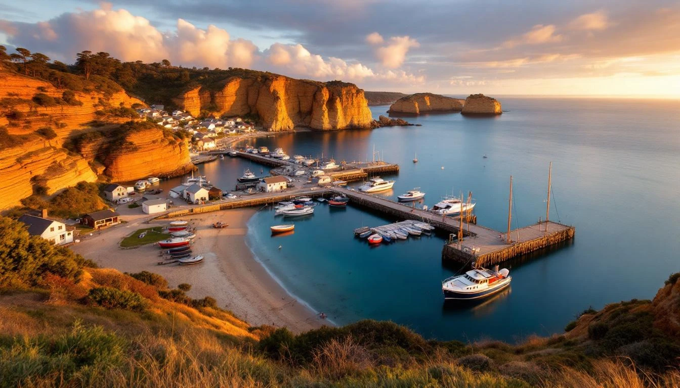 Peterborough fishing village along the Great Ocean Road